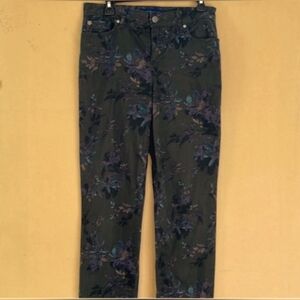 Women's jeans size 6 Bandalino floral jeans 6 pants size 6 ladies jeans 6 small